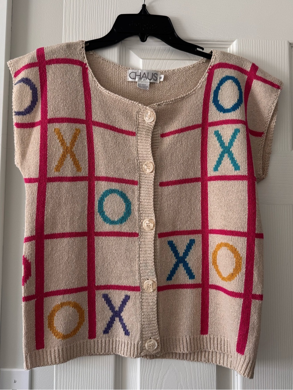 RARE Vintage Chaus Button-Front Sleeveless Silk Cardigan - Women's S